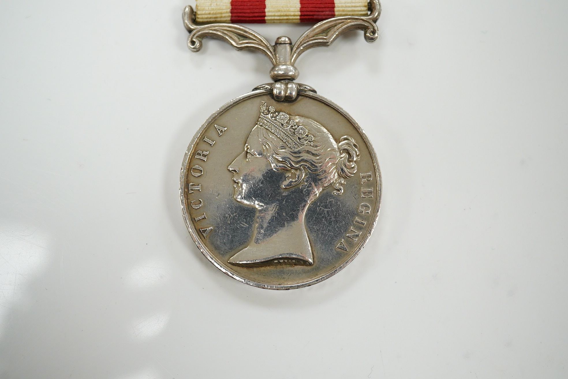 An Indian Mutiny Medal 1858 to 67 J.Saxon 1st Bn 6th Regt